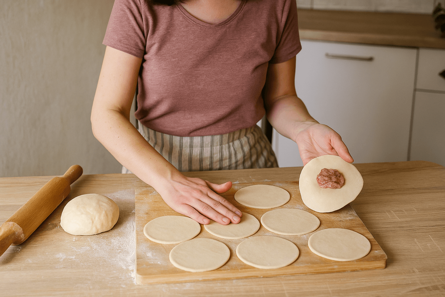 Čeburekų tešla – traški ir elastinga, kaip restorane