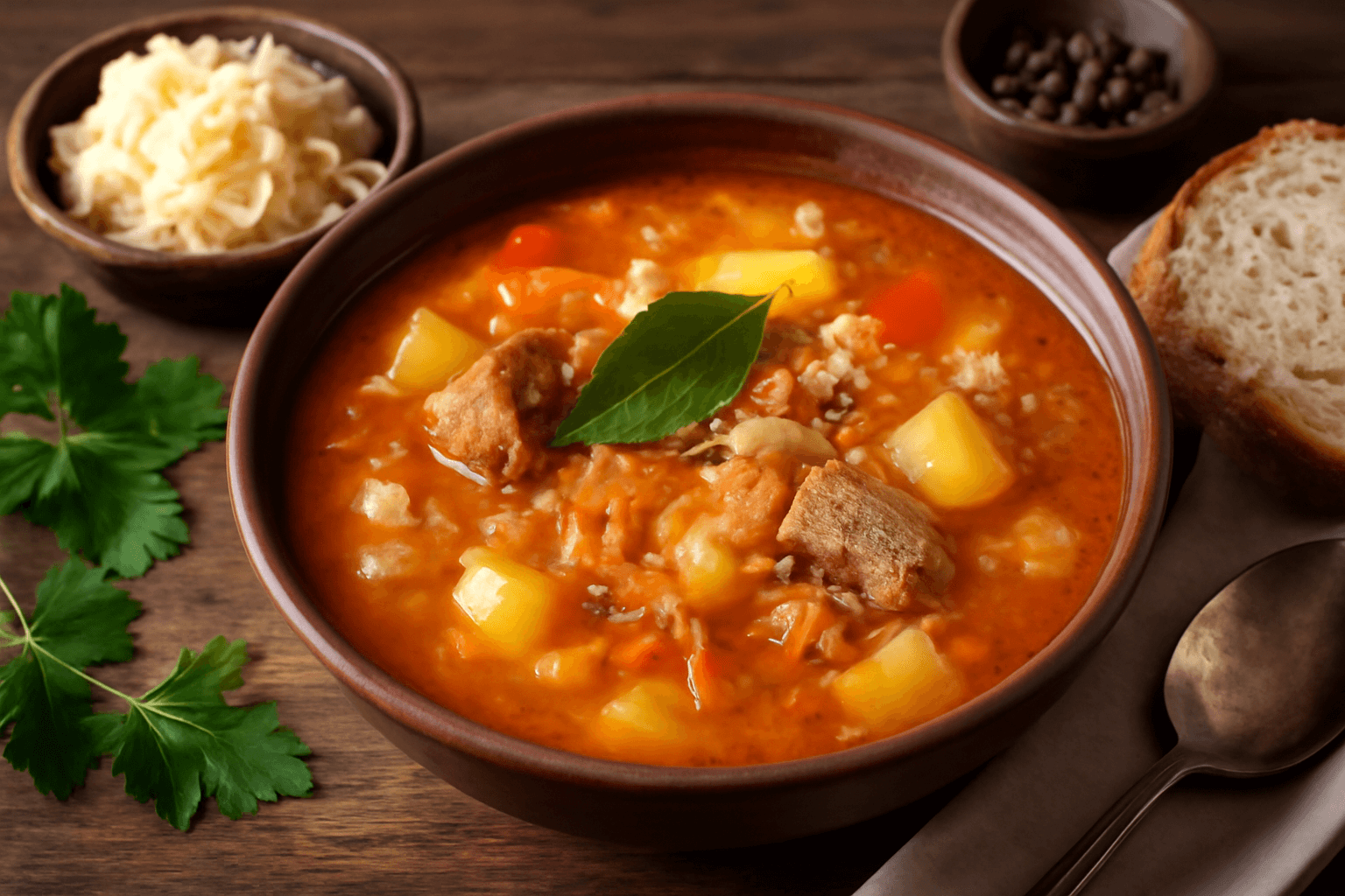 Raugintų kopūstų sriuba – rūgštelėta klasika šaltam orui