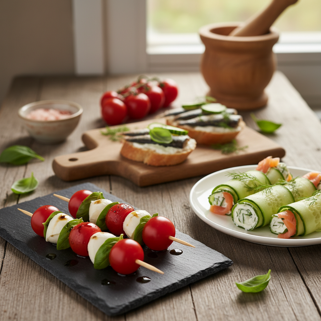 Greiti ir skanūs vieno kąsnio užkandžių receptai: idėjos, kurios nustebins svečius