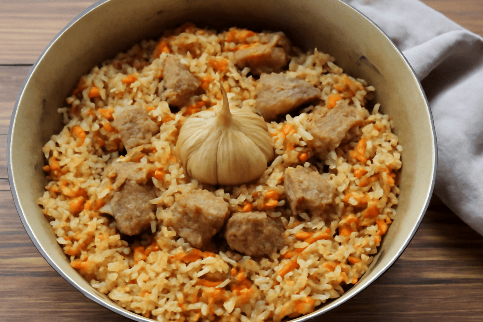 Plovas su kiauliena – kvapnus, sotus ir visada mėgstamas