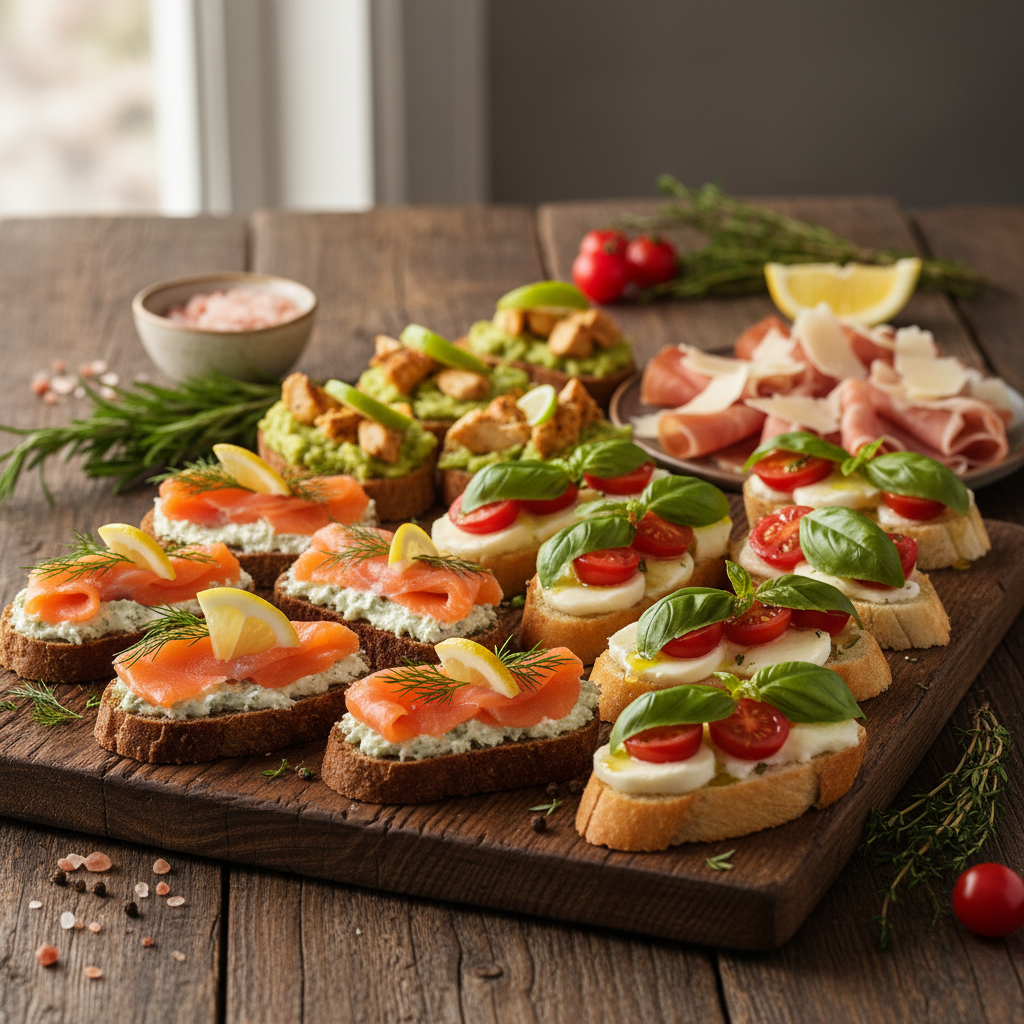 Skanių vieno kąsnio sumuštinių receptai jūsų šventiniam stalui