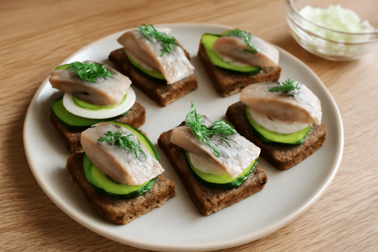 Vieno kąsnio sumuštiniai su silke – netikėtas skonių derinys