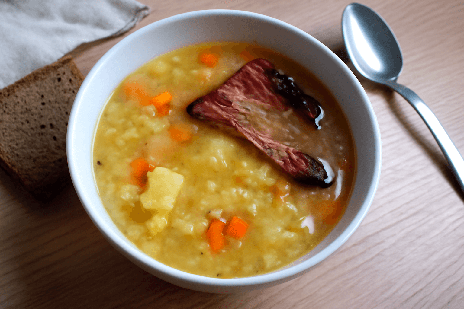 Žirnių sriuba kaip vaikystėje – klasikinis lietuviškas receptas