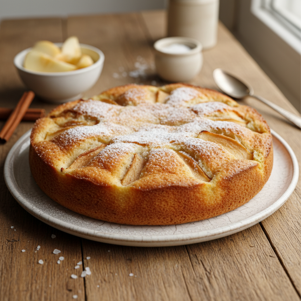 Burnoje tirpstantis obuolių pyragas su kefyru: pavyks visiems