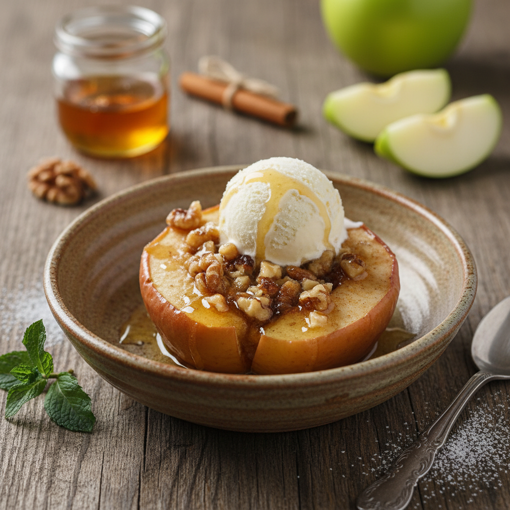 Kepti obuoliai su medumi: sveikas ir skanus rudens desertas