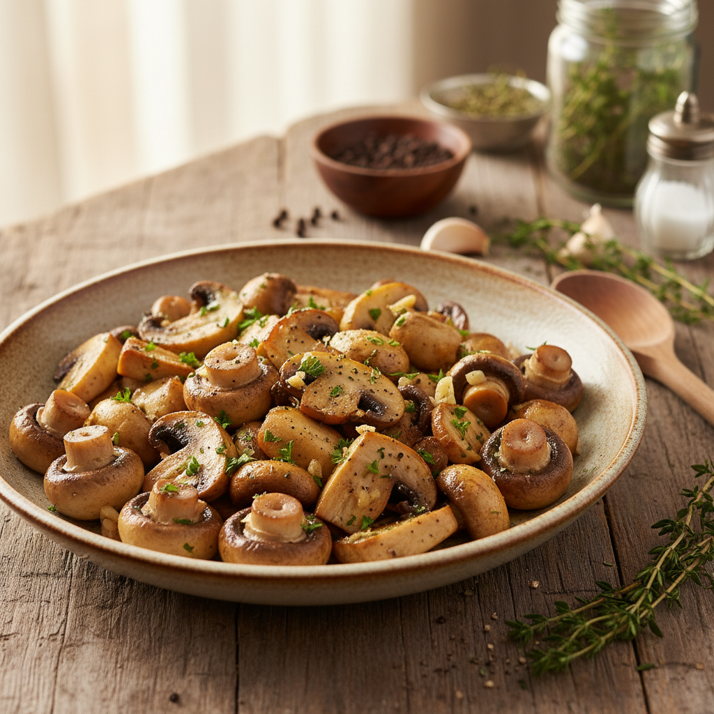 Pievagrybiai su sviestu ir česnaku: paprastas receptas