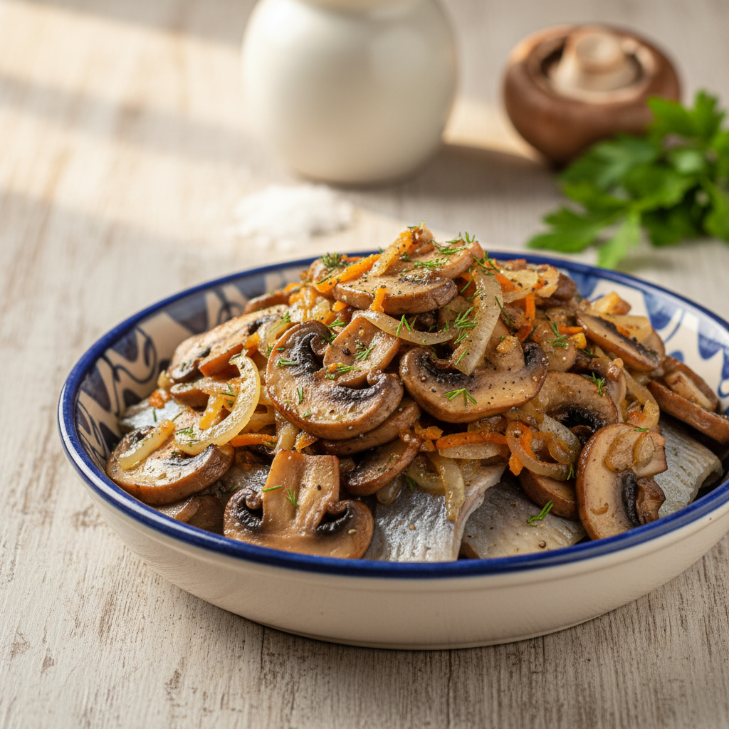 Silkė su pievagrybiais: receptas, kuris taps jūsų mėgstamiausiu