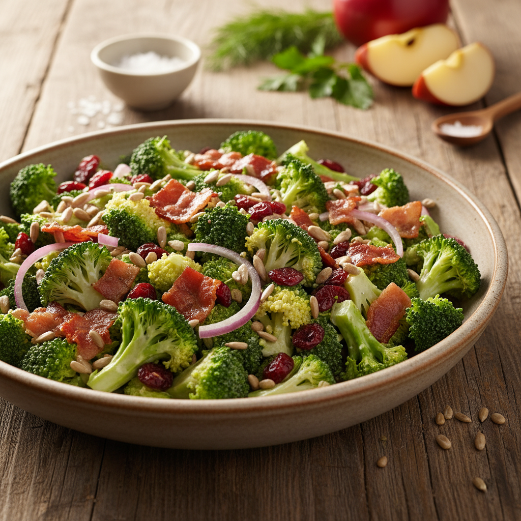 Skaniausios brokolių salotos: receptas, pakerėjęs šeimą