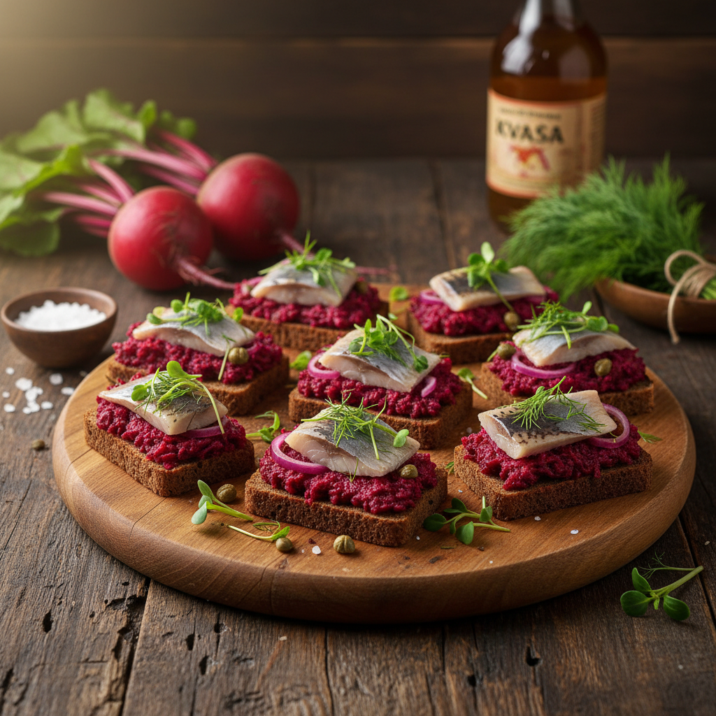 Sumuštiniai su silke ir burokėliais: dings akimirksniu