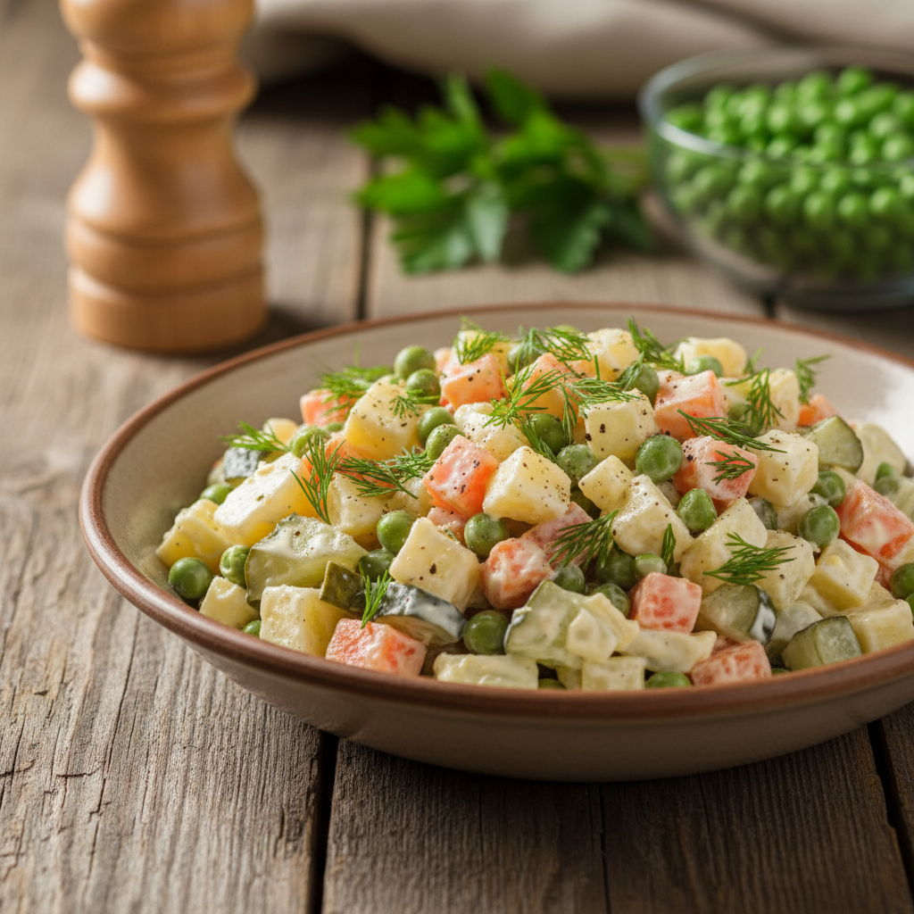 Tradicinė balta mišrainė: klasikinio recepto paslaptys