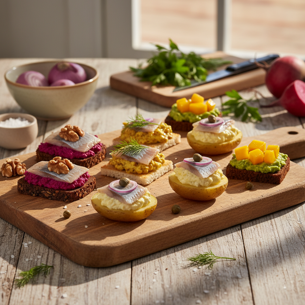 Vieno kąsnio sumuštiniai su silke: receptas šventėms