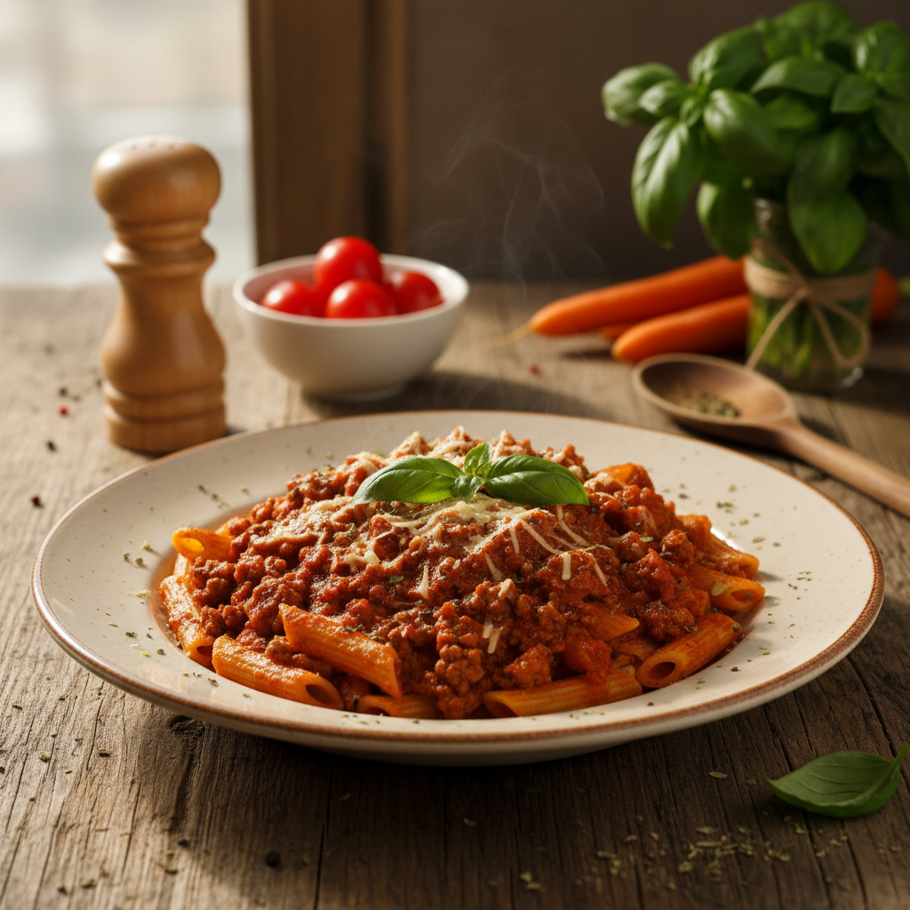 Makaronai su faršu: greitas ir pigus receptas šeimai