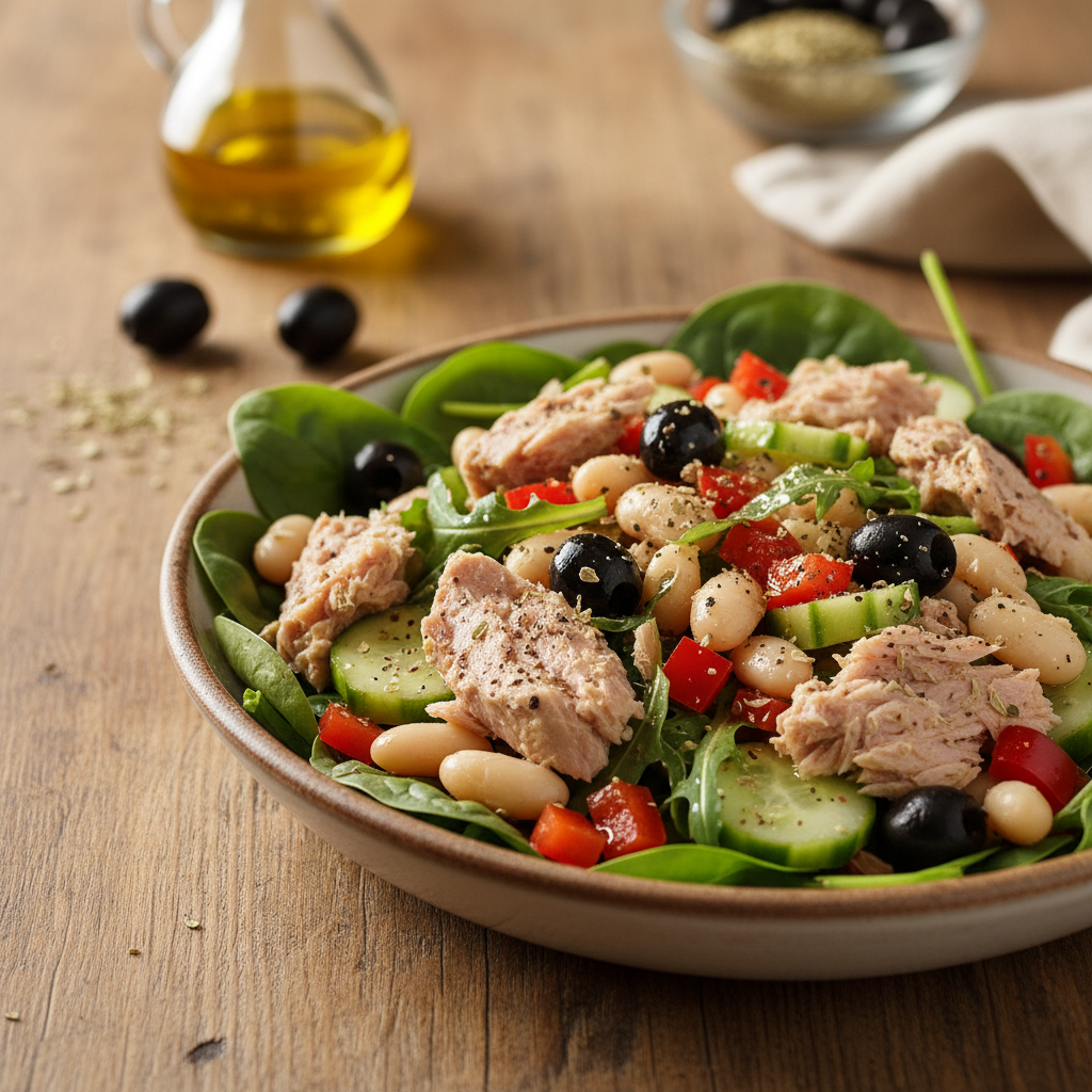 Tuno salotos vakarienei: lengvi ir sveiki receptai