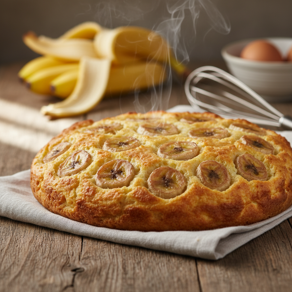 Sultingas varškės apkepas su bananais: tobulas pusryčių receptas