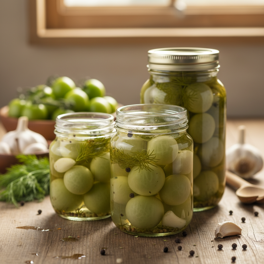 Žali pomidorai su česnaku žiemai: receptas, kurį kartosite