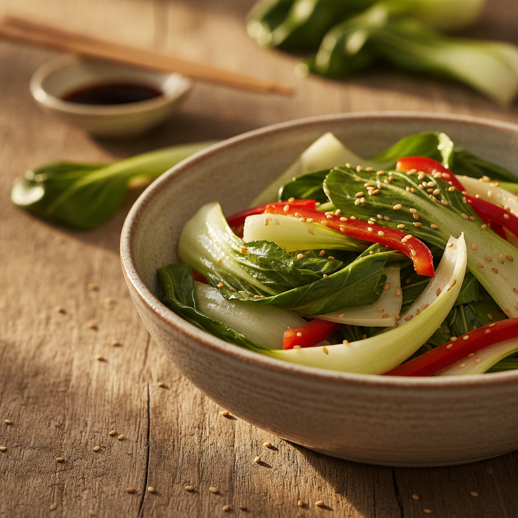 Gaivios ir maistingos pak choi salotos: idėjos greitiems pietums